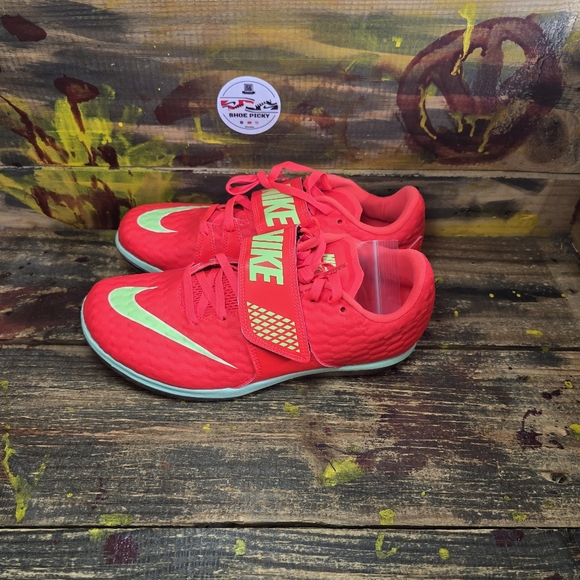 Nike High Jump Elite Bright Crimson Track Spikes FZ9636-600 Men's Size 6.5 - Picture 3 of 8